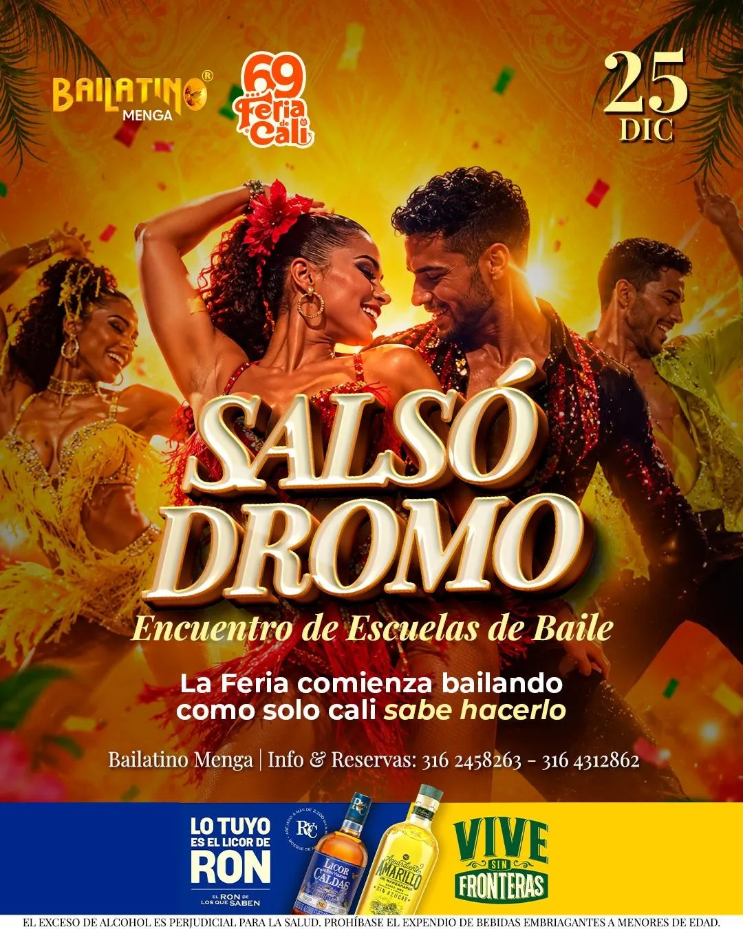 Afiche Salsódromo, 25 de diciembre